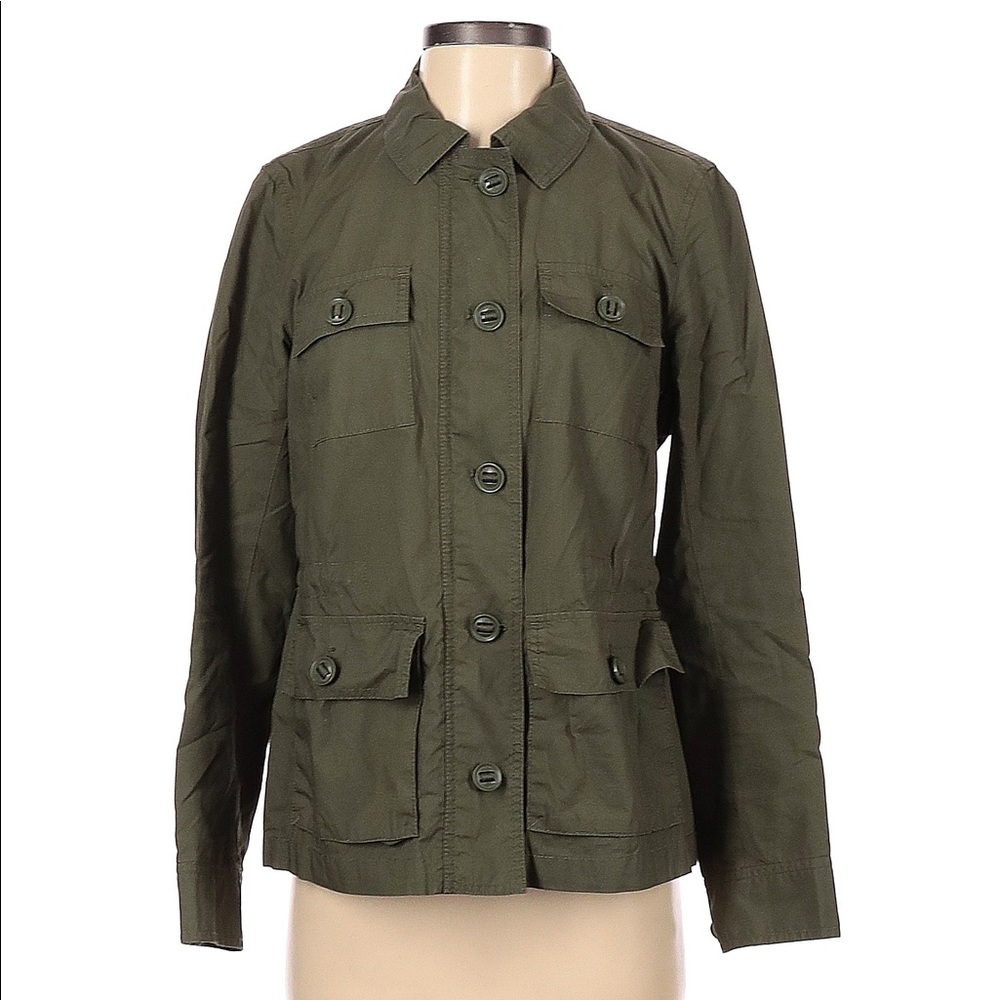 Talbots Army Green Jacket With Pockets